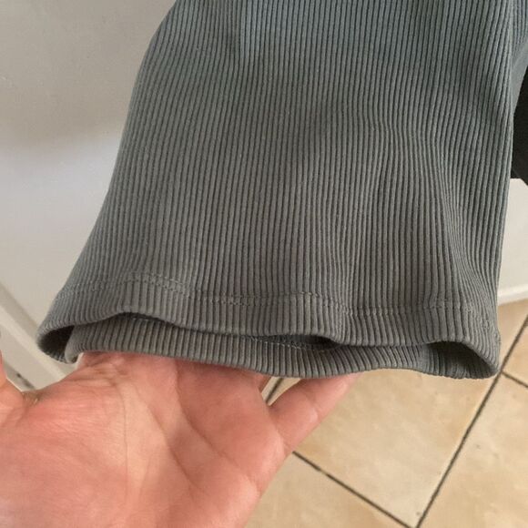 Zara Fitted Shorts Romper Sage Green 0264/345/505 NWT - Picture 7 of 7